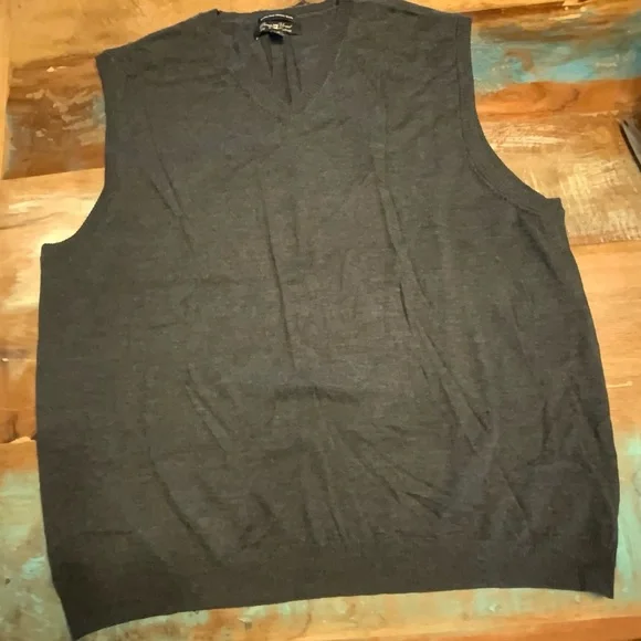 Pronto Uomo Dark Gray V-Neck Sweater - Picture 2 of 3